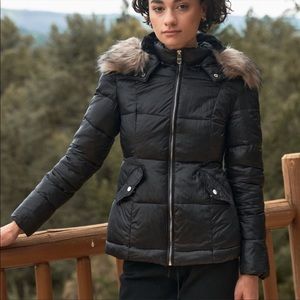 NWT puffer jacket with faux fur hood. Multiple sizes available.